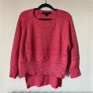 High low pink sweater